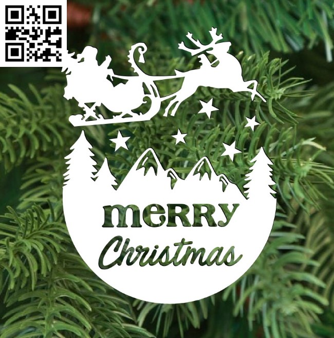 Merry Christmas E0017585 file cdr and dxf free vector download for laser cut plasma