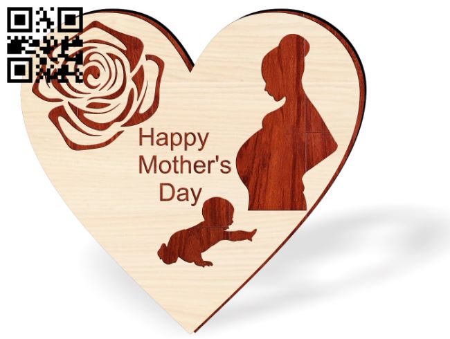Mother's Day E0017517 file cdr and dxf free vector download for laser cut
