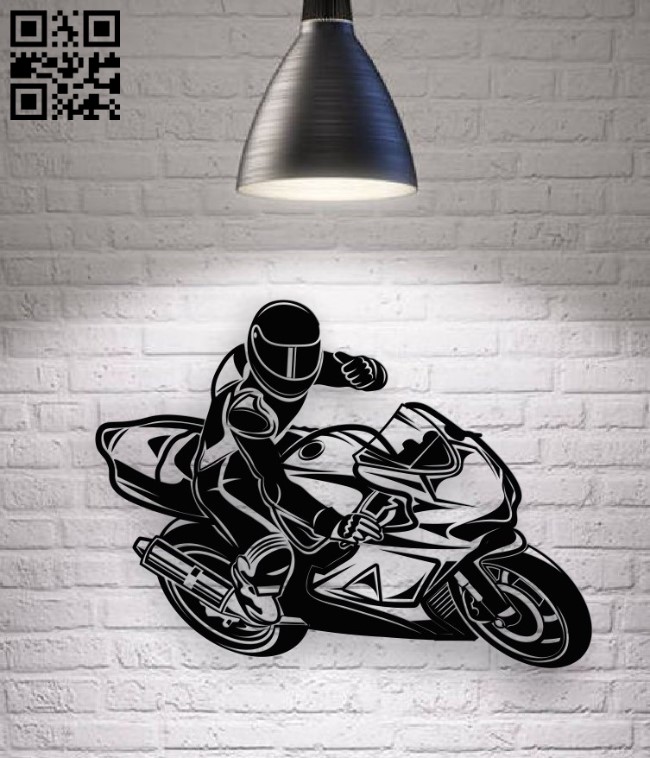 Motorcycle E0017483 file cdr and dxf free vector download for laser engraving machine