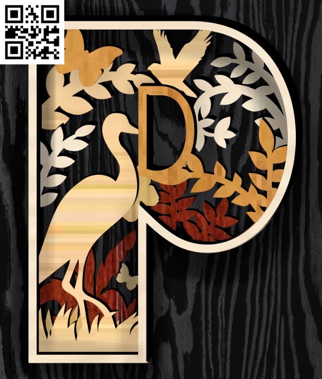 Multilayer letter P E0017491 file cdr and dxf free vector download for ...