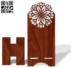 Phone stand E0017474 file cdr and dxf free vector download for laser cut