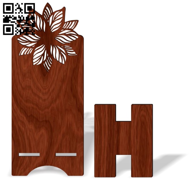 Phone stand E0017476 file cdr and dxf free vector download for laser cut