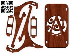 Phone stand E0017499 file cdr and dxf free vector download for laser cut