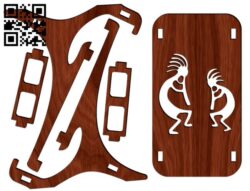Phone stand E0017520 file cdr and dxf free vector download for laser cut