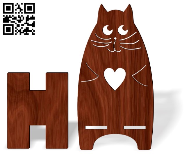 Phone stand E0017590 file cdr and dxf free vector download for laser cut