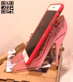 Shoe phone stand E0017490 file cdr and dxf free vector download for laser cut