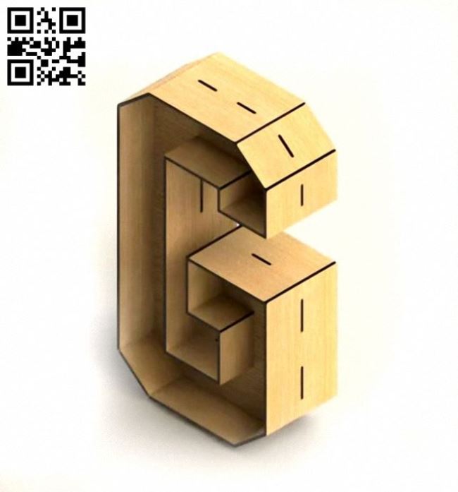 3D Letter G E0017792 file cdr and dxf free vector download for Laser cut