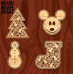 Bottoms and lids E0017751 file cdr and dxf free vector download for Laser cut