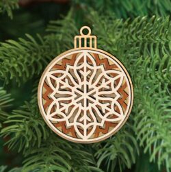 Christmas ball E0017794 file cdr and dxf free vector download for Laser cut