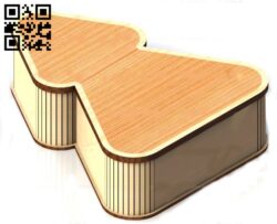 Christmas box E0017760 file cdr and dxf free vector download for Laser cut