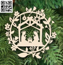 Christmas ornament E0017654 file cdr and dxf free vector download for laser cut plasma