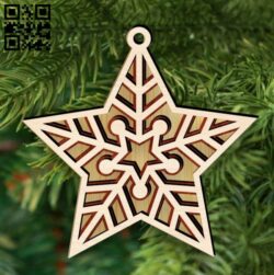 Christmas tree toy E0017795 file cdr and dxf free vector download for Laser cut