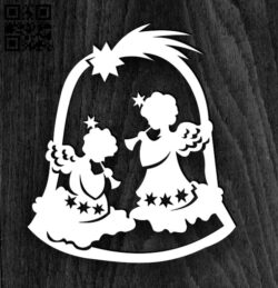 Decorative angel E0017644 file cdr and dxf free vector download for laser cut