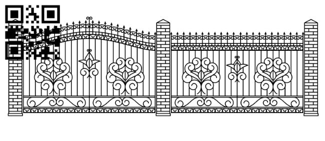 Decorative gate E0017758 file cdr and dxf free vector download for Laser cut CNC