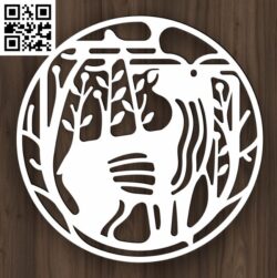 Deer E0017763 file cdr and dxf free vector download for Laser cut