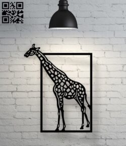 Giraffe panel E0017673 file cdr and dxf free vector download for laser cut plasma