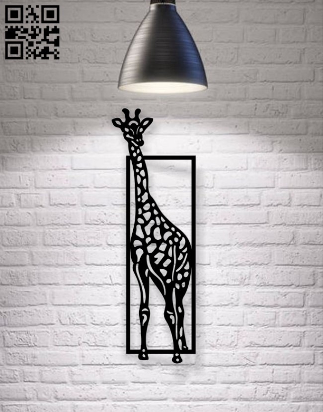 Giraffe panel E0017674 file cdr and dxf free vector download for laser cut plasma