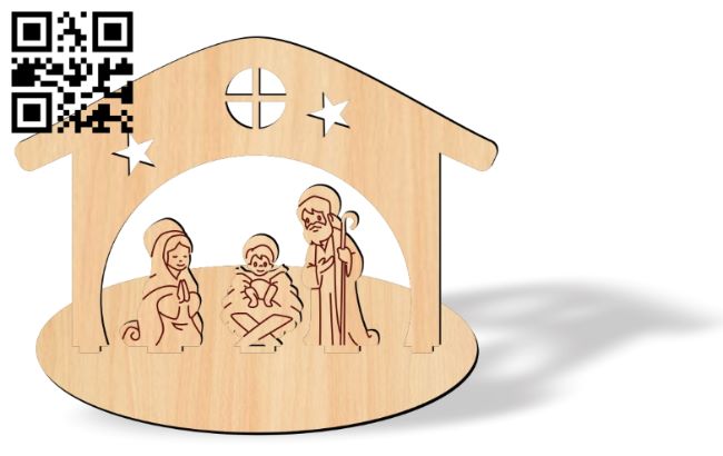 Jesus birth E0017637 file cdr and dxf free vector download for laser cut