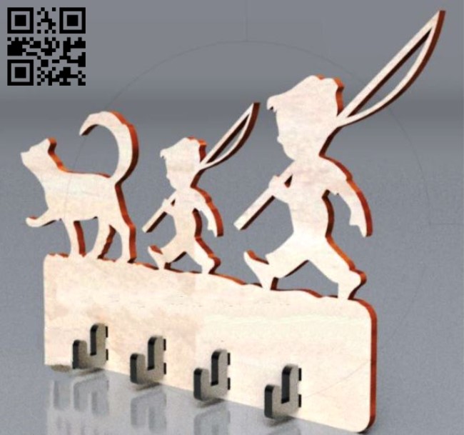 Key holder E0017664 file cdr and dxf free vector download for laser cut ...