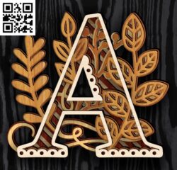 Letter A Layered E0017659 file cdr and dxf free vector download for laser cut
