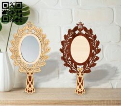 Mirror E0017772 file cdr and dxf free vector download for Laser cut
