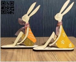 Rabbits E0017728 file cdr and dxf free vector download for Laser cut