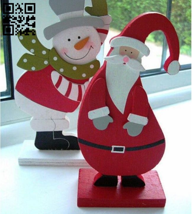 Santa Claus E0017731 file cdr and dxf free vector download for Laser cut