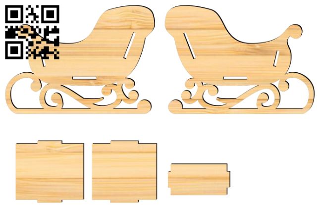 Sleigh E0017780 file cdr and dxf free vector download for Laser cut