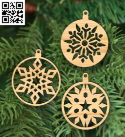 Snowflakes E0017646 file cdr and dxf free vector download for laser cut plasma