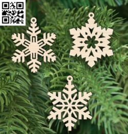 Snowflakes E0017647 file cdr and dxf free vector download for laser cut plasma