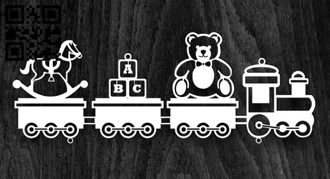 Toy train E0017641 file cdr and dxf free vector download for laser cut