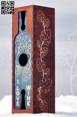 Wine box E0017678 file cdr and dxf free vector download for laser cut