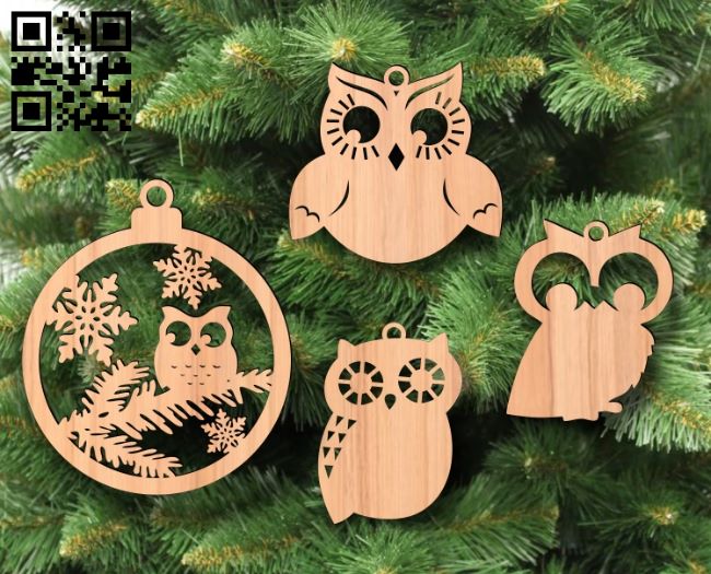 Christmas Ornament E0017965 file cdr and dxf free vector download for laser cut