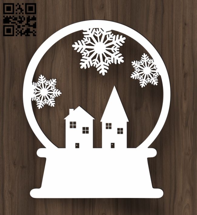 Christmas ball E0017816 file cdr and dxf free vector download for laser cut