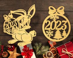 Christmas ornament E0017897 file cdr and dxf free vector download for Laser cut