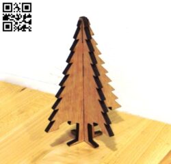 Christmas tree E0017923 file cdr and dxf free vector download for Laser cut
