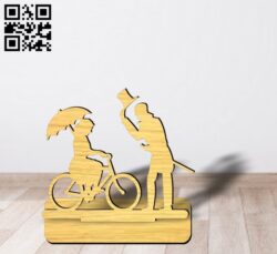 Couple on bike E0017869 file cdr and dxf free vector download for Laser cut