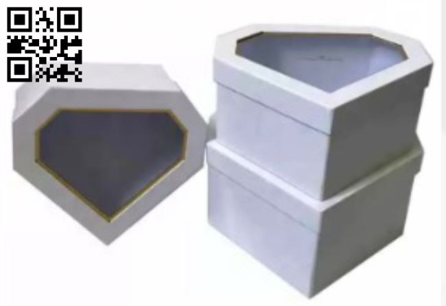 Diamond box E0017808 file cdr and dxf free vector download for Laser cut