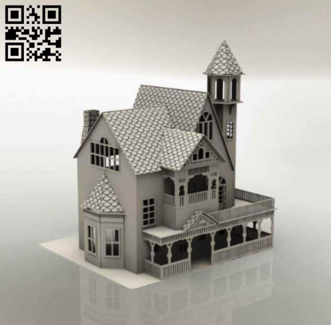 Doll house E0017960 file cdr and dxf free vector download for laser cut