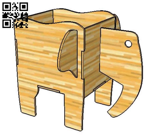 Elephant box E0017824 file cdr and dxf free vector download for laser ...