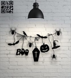 Halloween decor E0017848 file cdr and dxf free vector download for Laser cut