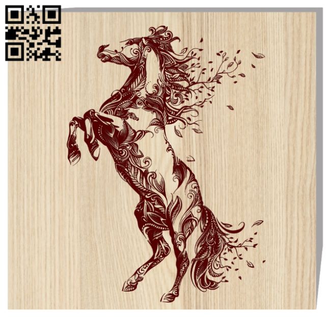 Horse E0017811 file cdr and dxf free vector download for laser engraving machine