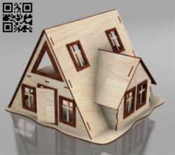 House E0017930 file cdr and dxf free vector download for Laser cut