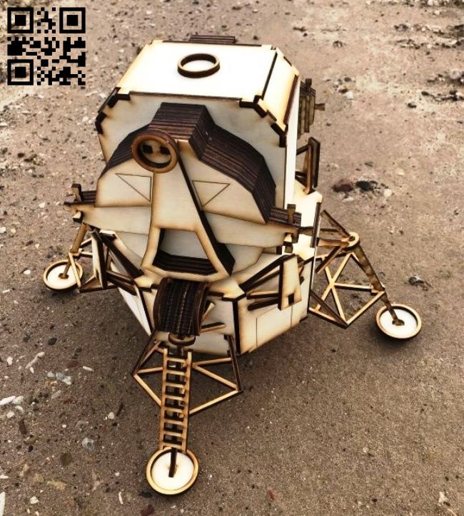 Lunar module E0017969 file cdr and dxf free vector download for laser cut