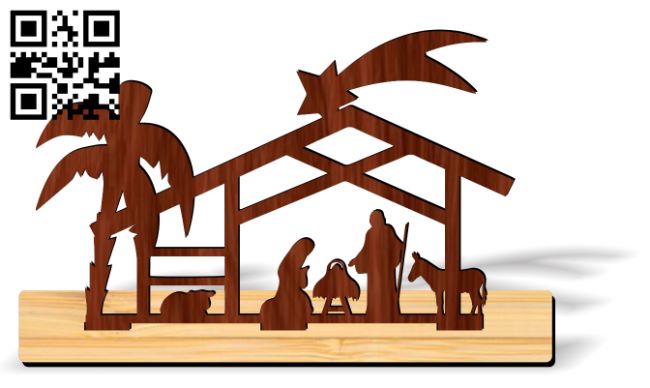 Nativity scene E0017828 file cdr and dxf free vector download for laser cut