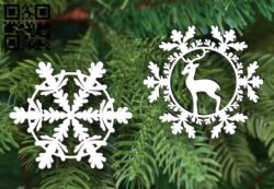 Snowflake E0017902 file cdr and dxf free vector download for Laser cut