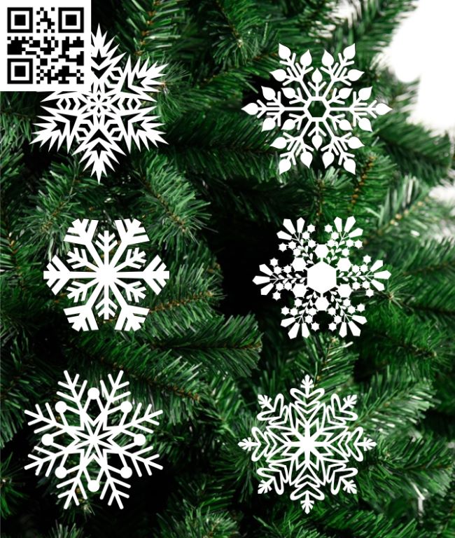 Snowflakes E0017922 file cdr and dxf free vector download for Laser cut plasma