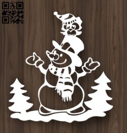 Snowman E0017916 file cdr and dxf free vector download for Laser cut plasma