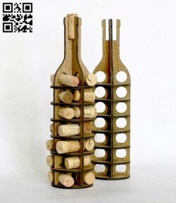 Wine corks holder  E0017807 file cdr and dxf free vector download for Laser cut