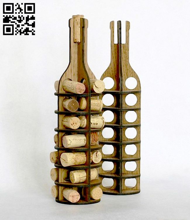 Wine corks holder E0017807 file cdr and dxf free vector download for Laser cut